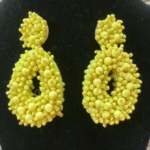 💛BaubleBar Yellow Beaded Statement Earrings💛